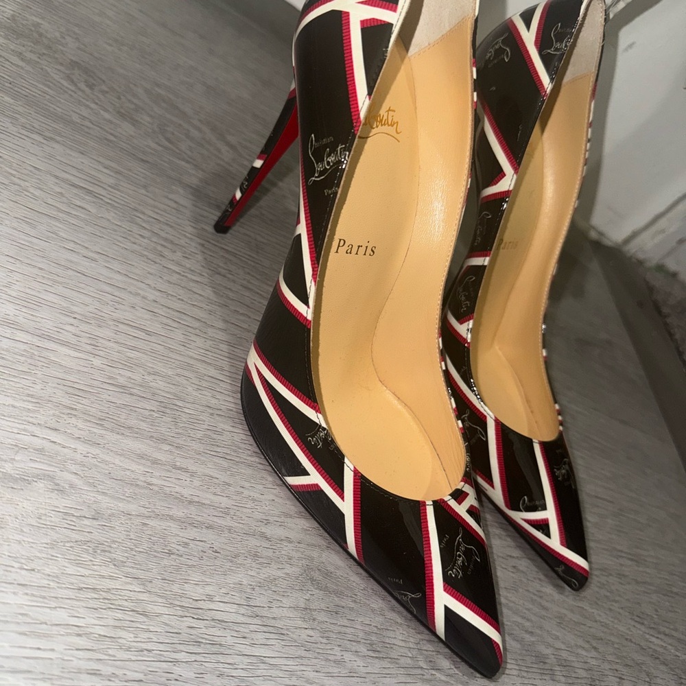 Christian Louboutin Black and Red Stiletto Heels
